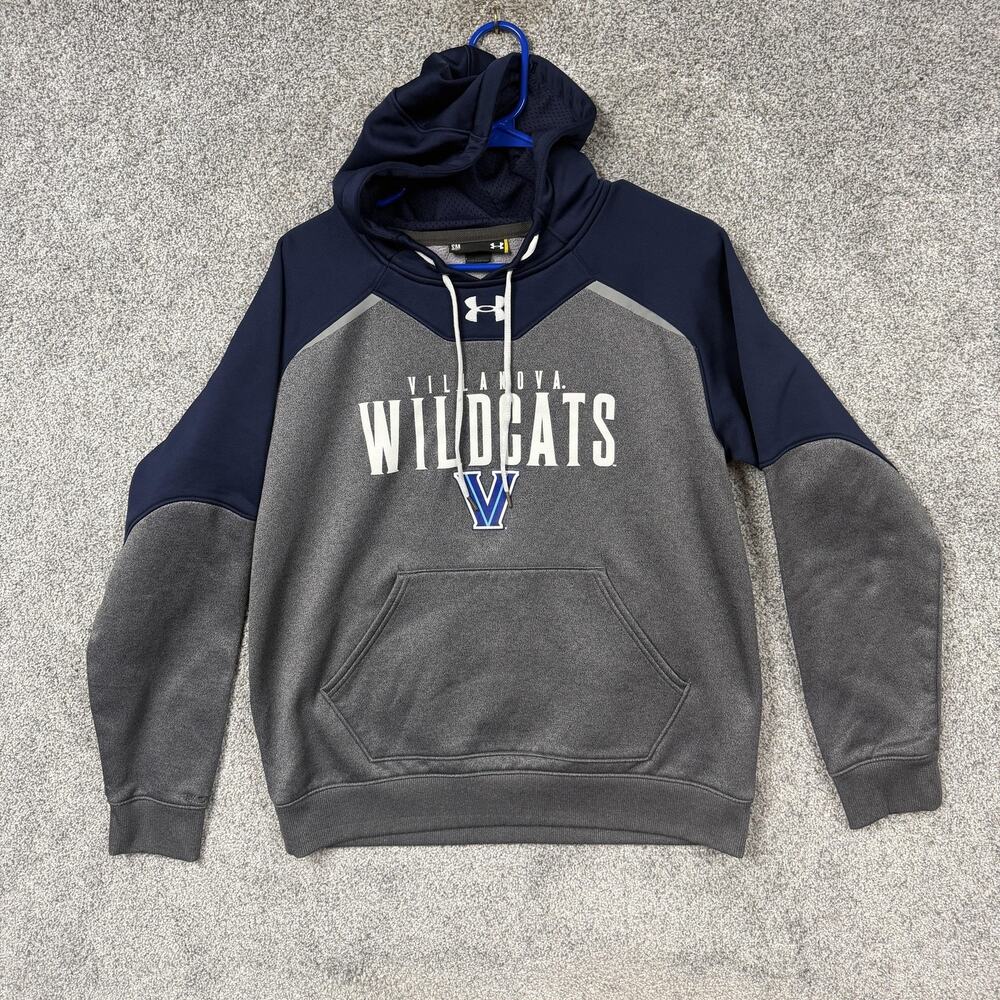 Villanova Wildcats Sweatshirt NCAA Basketball Mens S Gray Under Armour Sporty‎